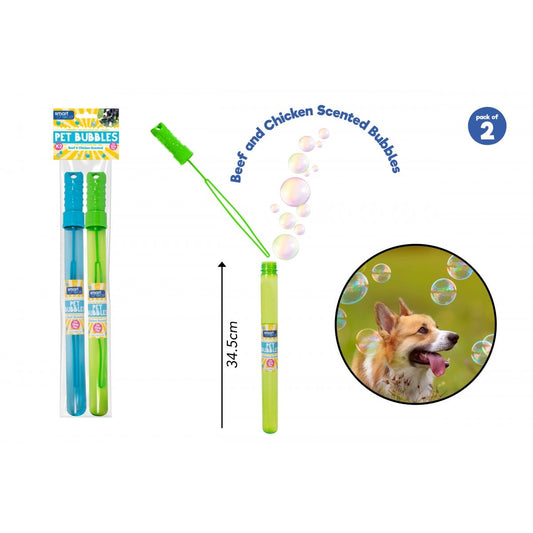 Chicken And Beef Pet Bubble Wand 2 Pack