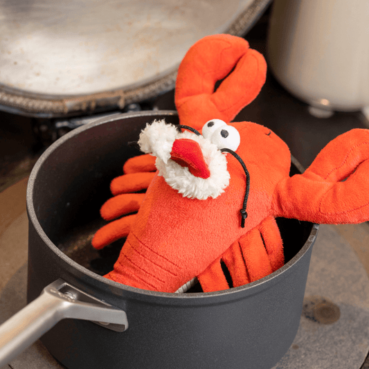 christmas lobster plush dog toy