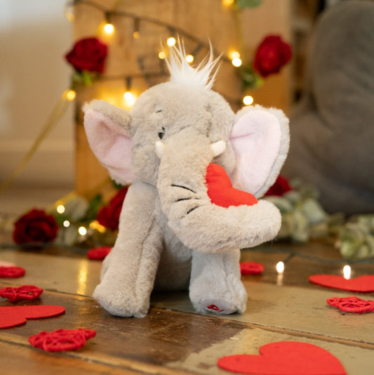 Indi Elephant With Heart Toy