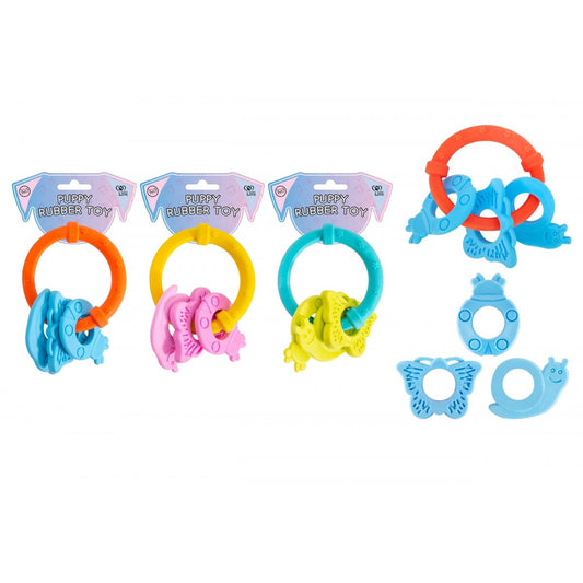 Rubber Animal Puppy Dog Chew Toy