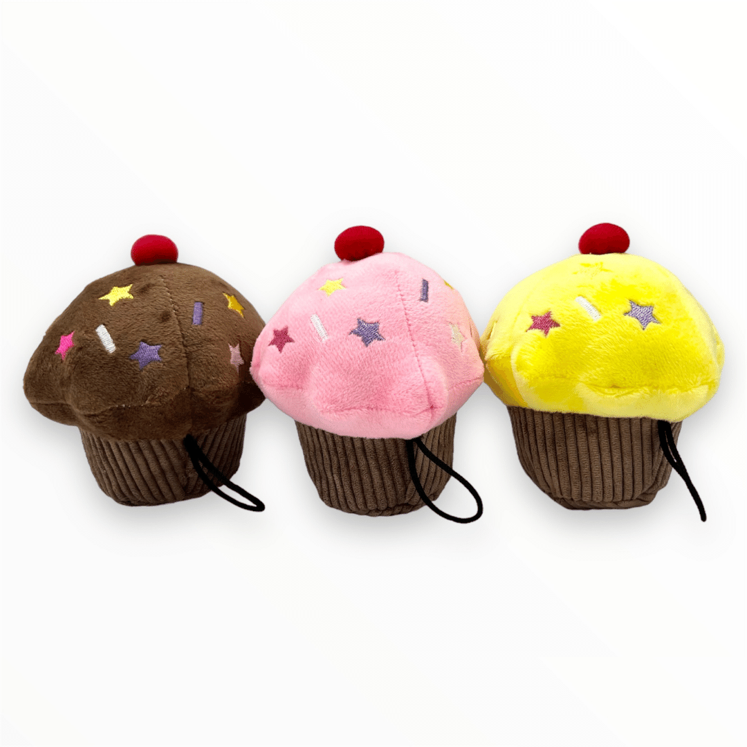 Vanilla Scented Cupcake Plush Dog Toy