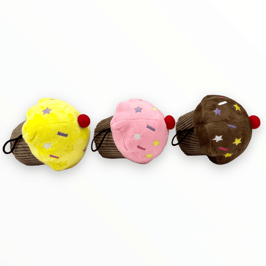 Vanilla Scented Cupcake Plush Dog Toy