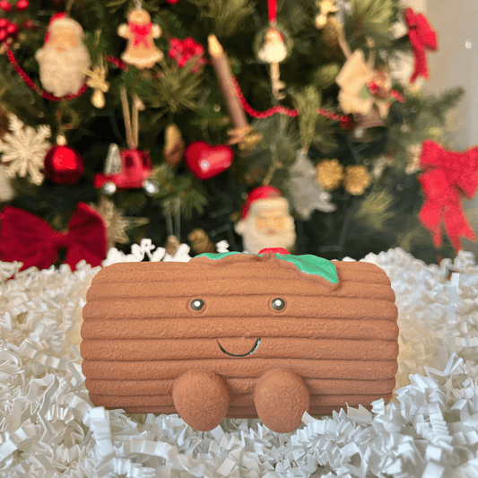 yasmin yule log latex dog toy