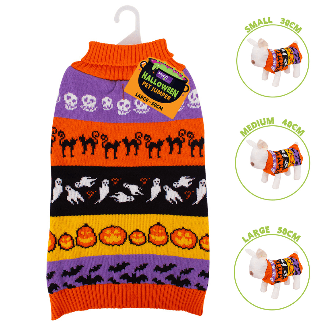 Striped Halloween Dog Jumper