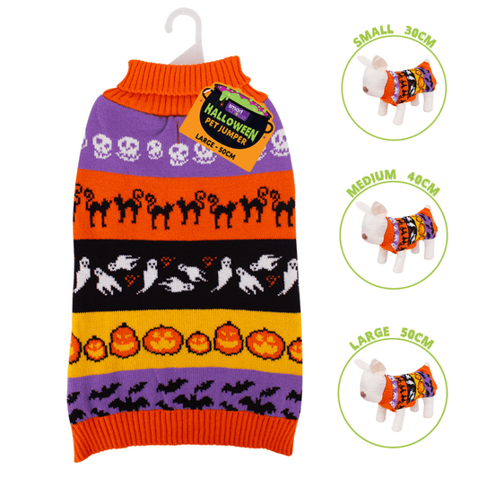 Striped Halloween Dog Jumper