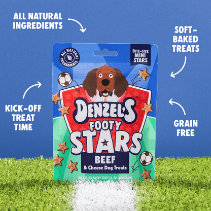 Footy Stars Dog Treats - Beef & Cheese