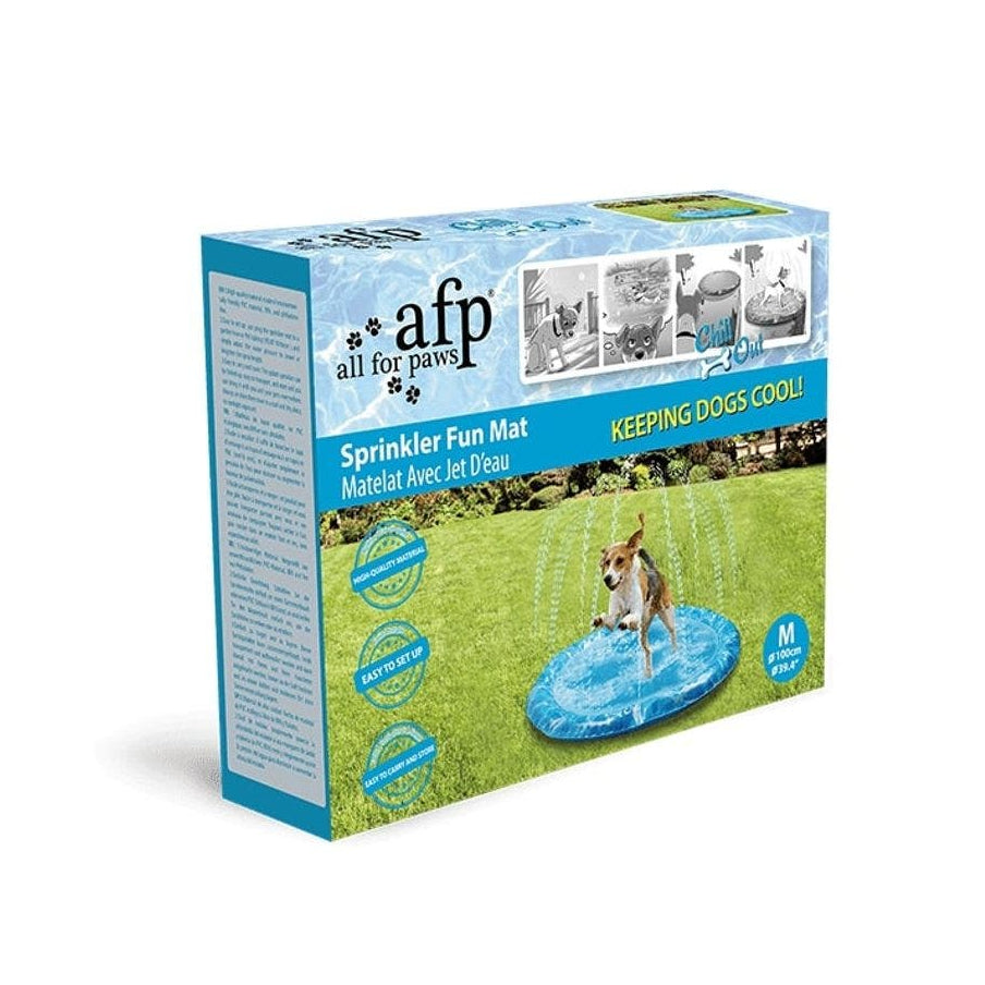 Box of All for Paws Sprinkler Fun Mat on a white background