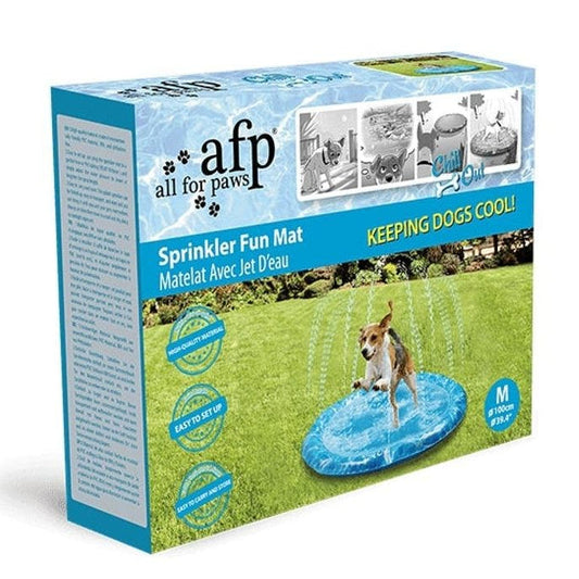 Box of All for Paws Sprinkler Fun Mat on a white background
