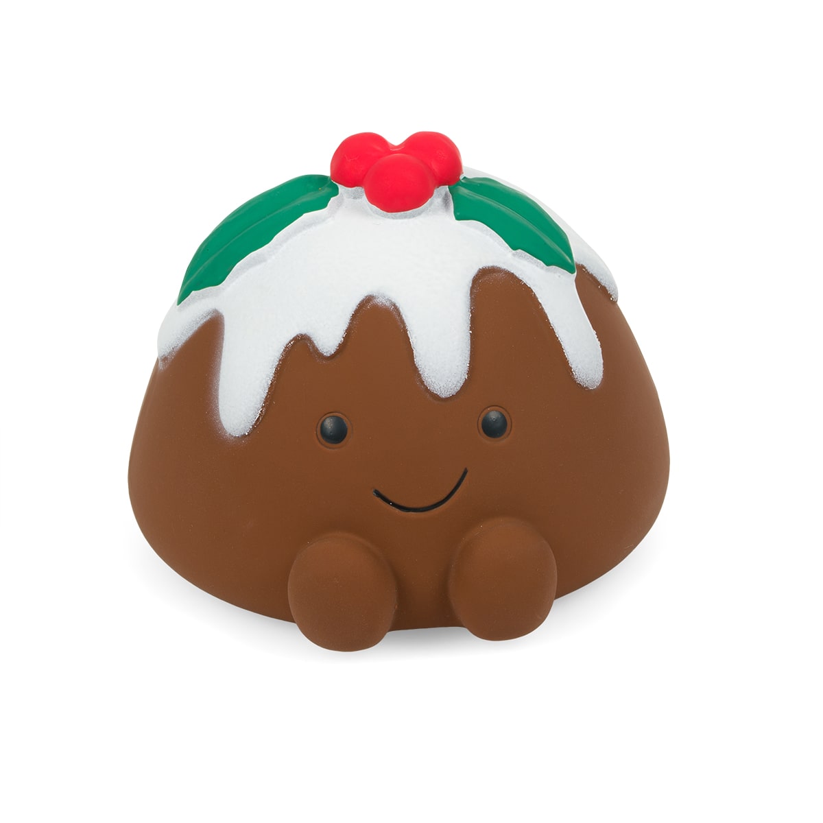 chrissie christmas pudding latex dog toy