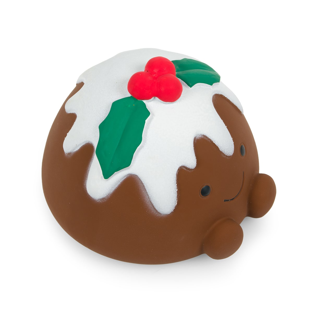 chrissie christmas pudding latex dog toy