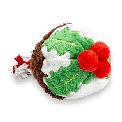 christmas pudding plush rope dog toy