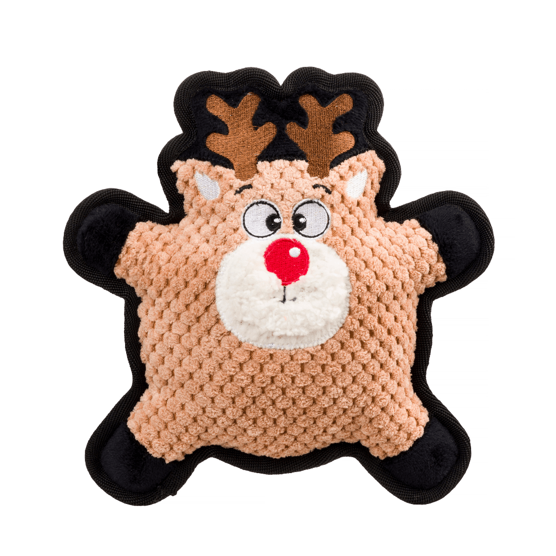 rudolph tough plush dog toy