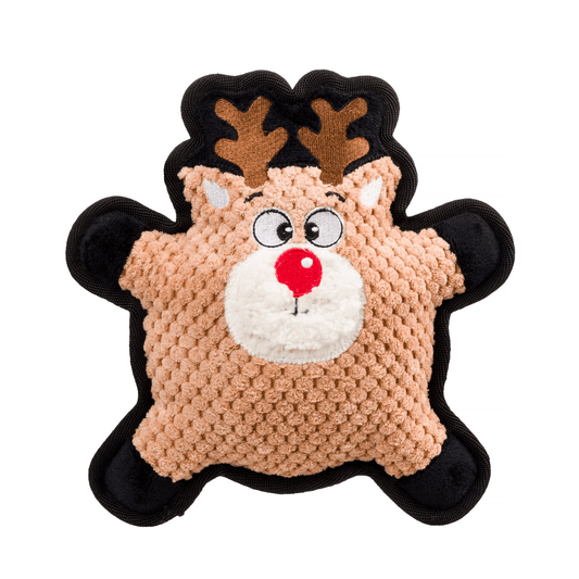 rudolph tough plush dog toy