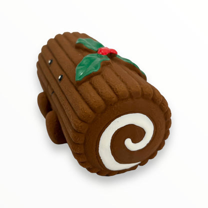 yasmin yule log latex dog toy 